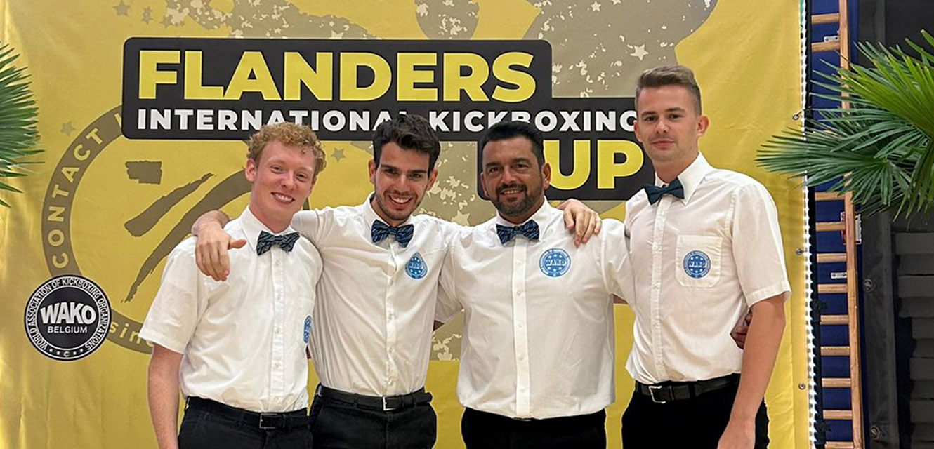 4 Kampfrichter beim Flanders Cup in Belgien.